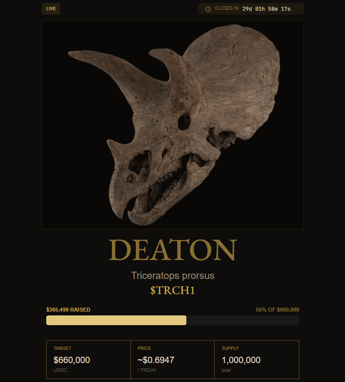 web3: Jurassic Finance avanza la tokenizzazione dei fossili di dinosauro su Solana image 0