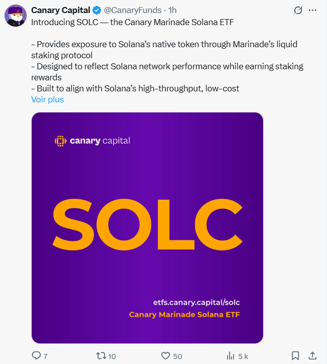 ETF Solana : le géant Fidelity, ainsi que Canary Capital, rajoutent deux fonds SOL en bourse