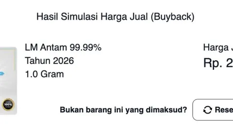 Harga Buyback Emas Antam Hari Ini, Selasa 14 April Maret 2026