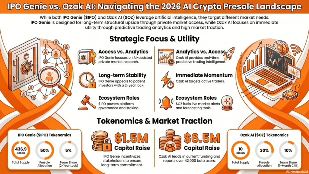 IPO Genie ($IPO) vs Ozak AI ($OZ): Which AI-Driven Crypto Presale Has More Potential in 2026?