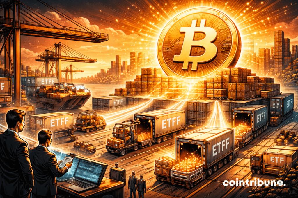 大量のBitcoin ETF流入、レジスタンス突破ならず