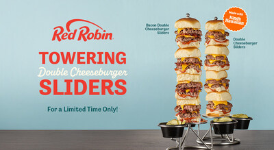 Double the Beef, Double the Cheese, Double the YUMMM: Red Robin Introduces New Towering Double Cheeseburger Sliders Made with King's Hawaiian Rolls for a Limited Time image 0