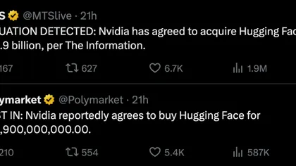È stato rivelato che HuggingFace è stata acquisita da Nvidia per 12,9 miliardi di dollari! La più grande piattaforma open source di AI al mondo cambia proprietà
