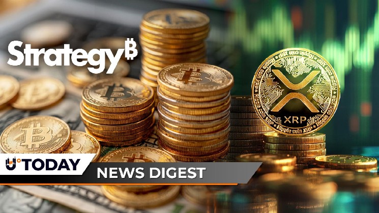 Saylor's Strategy Buys $1.3 Billion Worth of Bitcoin, XRP's Key Indicators Hint Rebound, Dogecoin Volume up 87% image 1