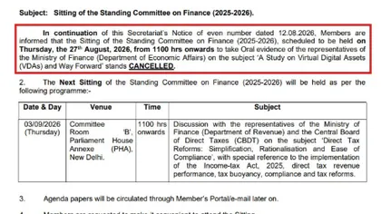 India’s Crypto Law Delayed Again: What the Latest VDA Hearing Cancellation Means for Investors