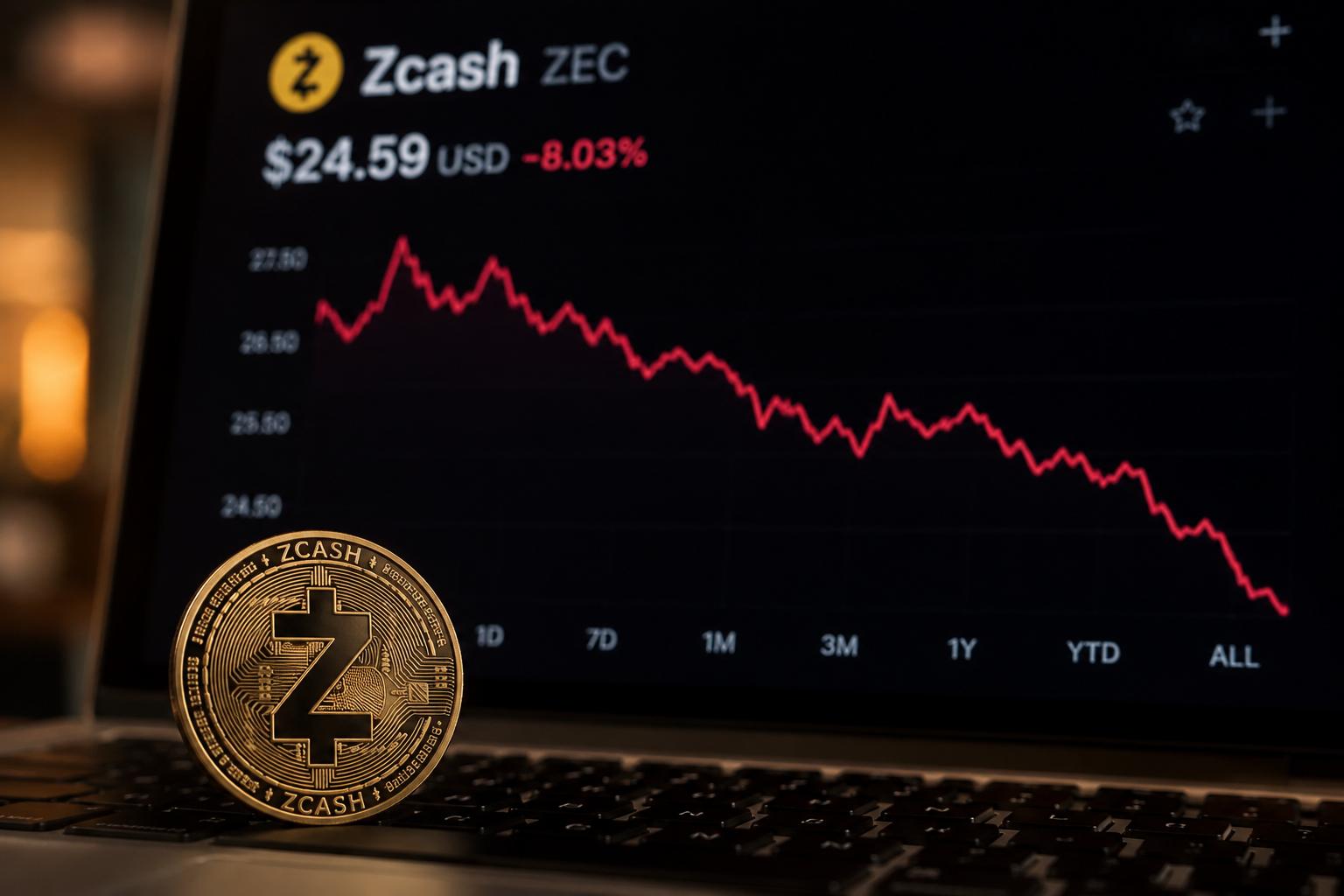 Zcash dips below $430 as geopolitical tensions resurface