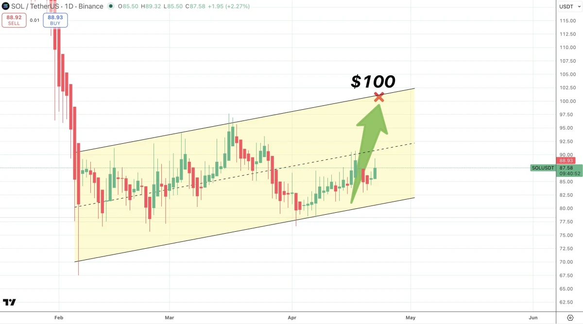 SOL Builds Momentum Near $90 as Analysts Target $100 and Eye $120 Upside