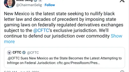 CFTC sues New Mexico over prediction market jurisdiction