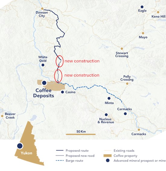 Talamore gets key road permit for Coffee gold project