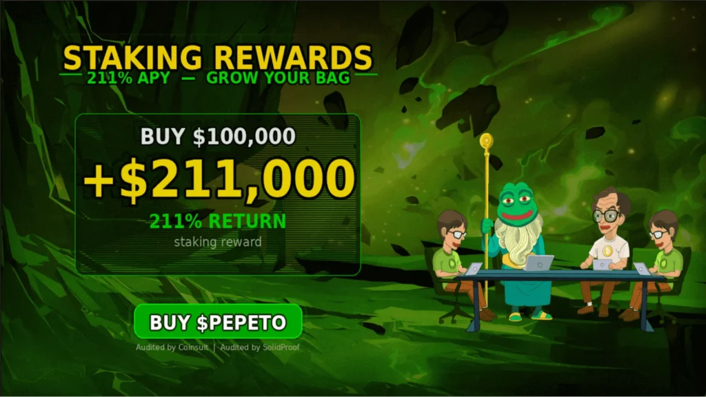 Pepeto Massive Staking Rewards: Bloomberg Validates On Chain Data as Pepeto Pays Investors $17K Monthly image 0