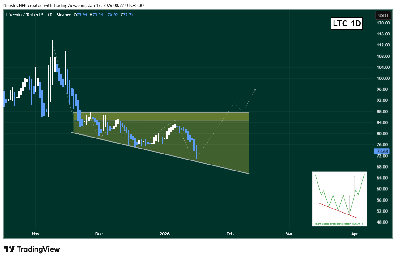 Litecoin (LTC) Sees Major Whale Accumulation — Is an Upside Breakout Brewing?