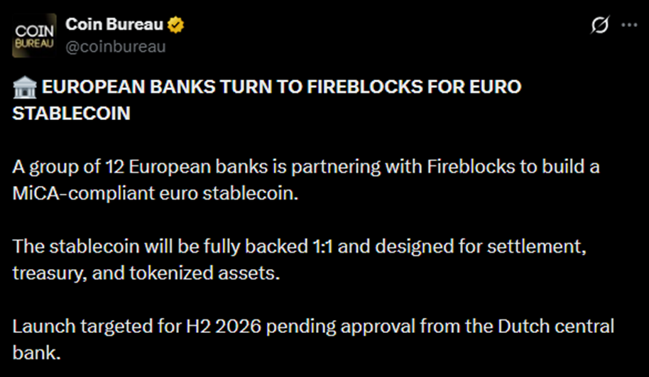 أخبار العملات المستقرة اتحاد يضم 12 بنكًا لإنشاء عملة مستقرة متوافقة مع MiCA