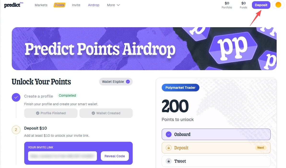 手把手带你参与获 CZ 支持的 predict.fun image 5