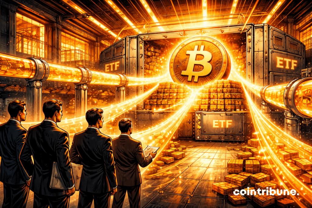 Bitcoin ganha força à medida que a demanda por ETF dispara