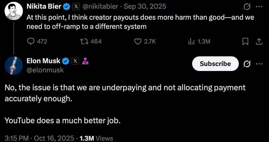 马斯克的百万美金创作悬赏，长内容的复兴与 Everything App 的野心 image 0