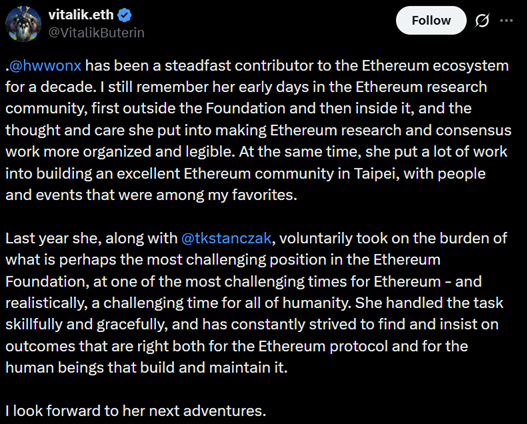 Ethereum Foundation leadership exodus continues with director’s departure image 0