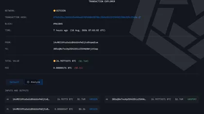 7,975% Profit on Move: Post-Satoshi Era Whale Shifts Dormant Bitcoin (BTC) to New Wallet Standard