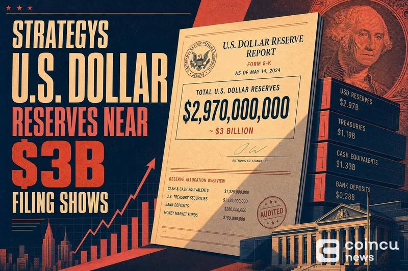 Strategy’s U.S. Dollar Reserves Near $3B, Filing Shows image 0