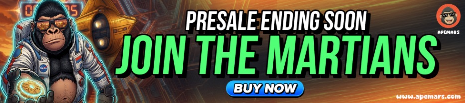 Top Crypto to Buy Now? APEMARS 350% Bonus Ignites Final Countdown Hype Across Community Driven Meme Coins as Dogecoin and CYBER Climb image 0