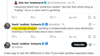  David Schwartz Rejects “Markets are Casinos’ Claim In Fresh Debate