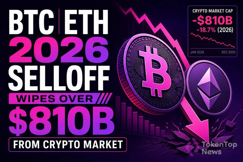 Bitcoin and Ethereum led a brutal 2026 crypto selloff that erased more than $810B in market value. Here is what drove the decline and what it signals.