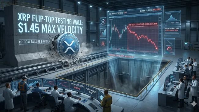 XRP Price its Wall at $1.45, Downside Risks Begin Building image 1