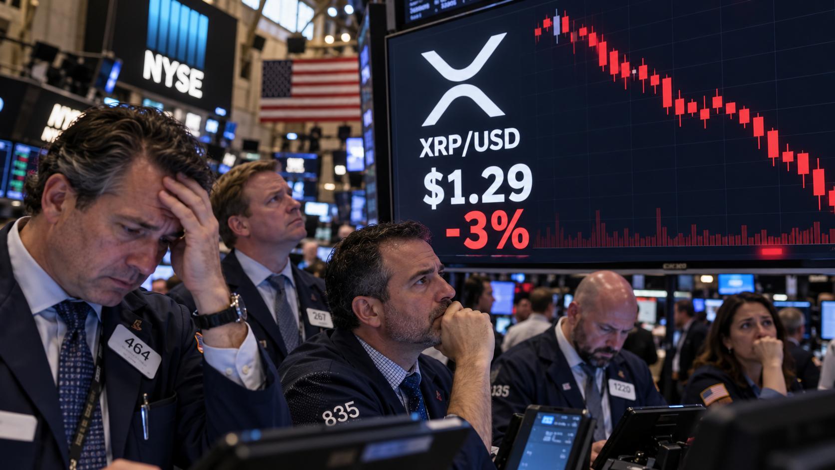 XRP dips below the $1.30 support amid bearish positioning image 0