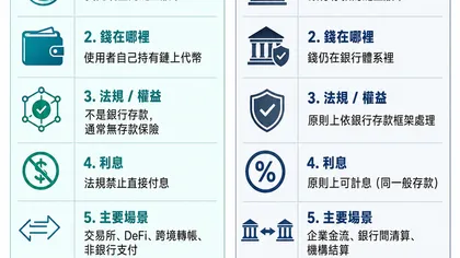 鏈上美元主導權之爭|美國大銀行推代幣化存款,跟穩定幣差在哪?