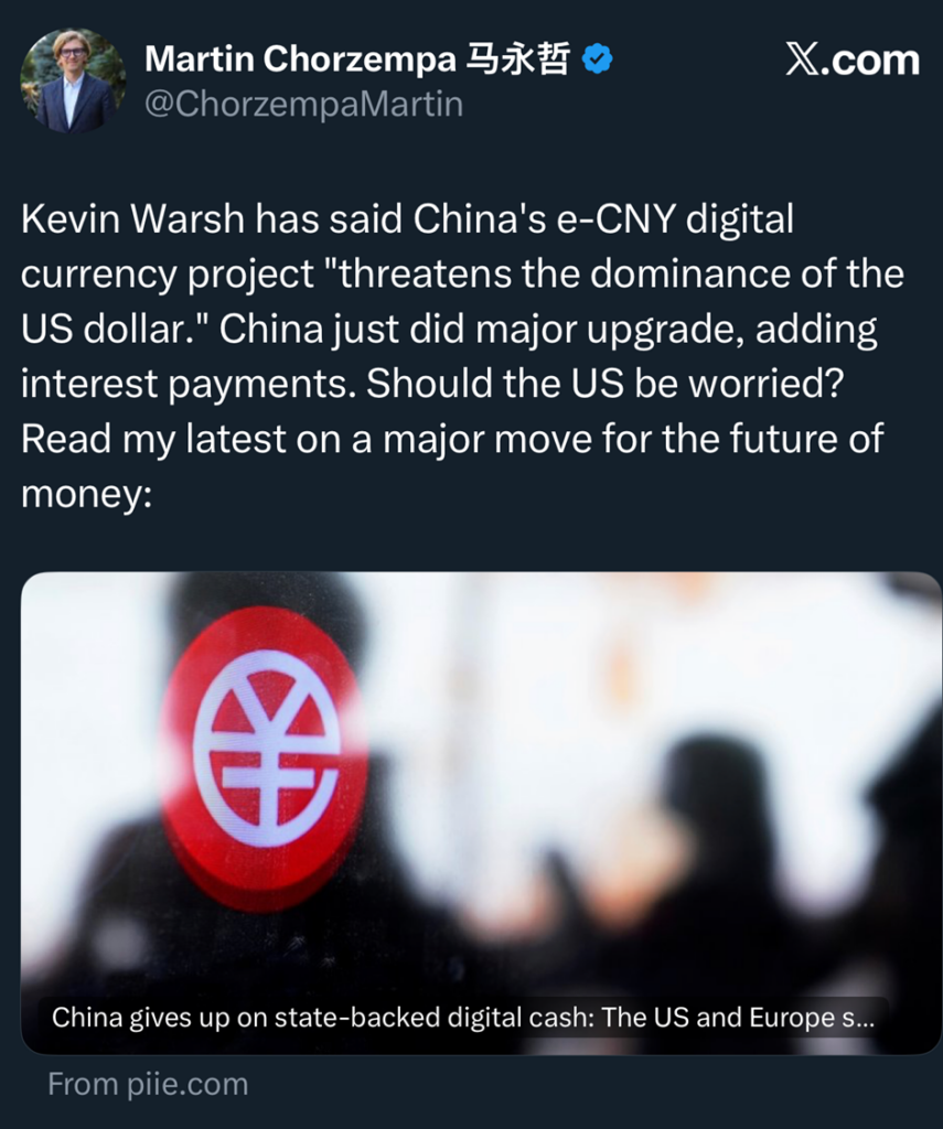 أخبار العملات الرقمية E-CNY تعالج 2.3 تريليون دولار أمريكي مع تقليل المحللين من خطر الدولار الأمريكي image 0