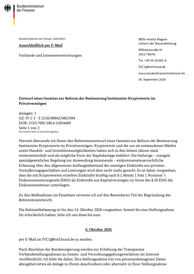 Ende der Bitcoin-Haltefrist rückt näher: Kabinettstermin steht! image 0