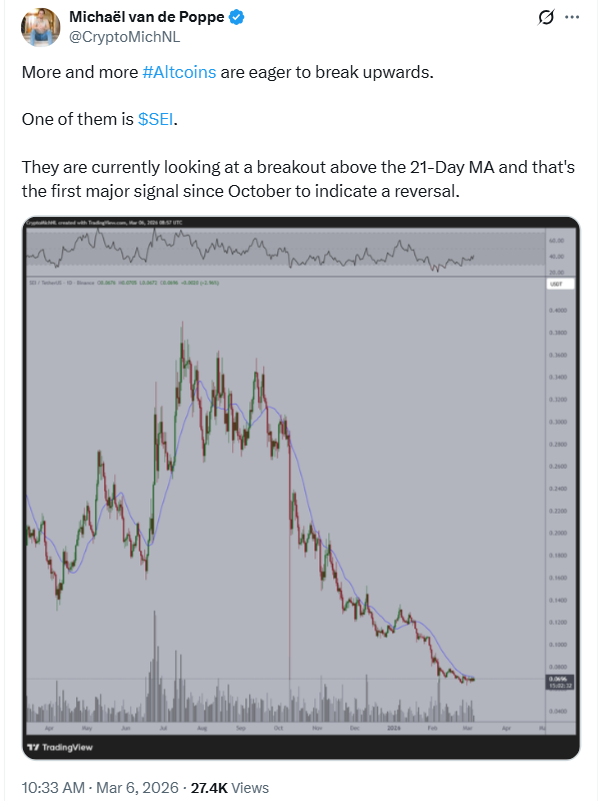 توقعات سوق SEI | المصدر: مايكل فان دي بوب