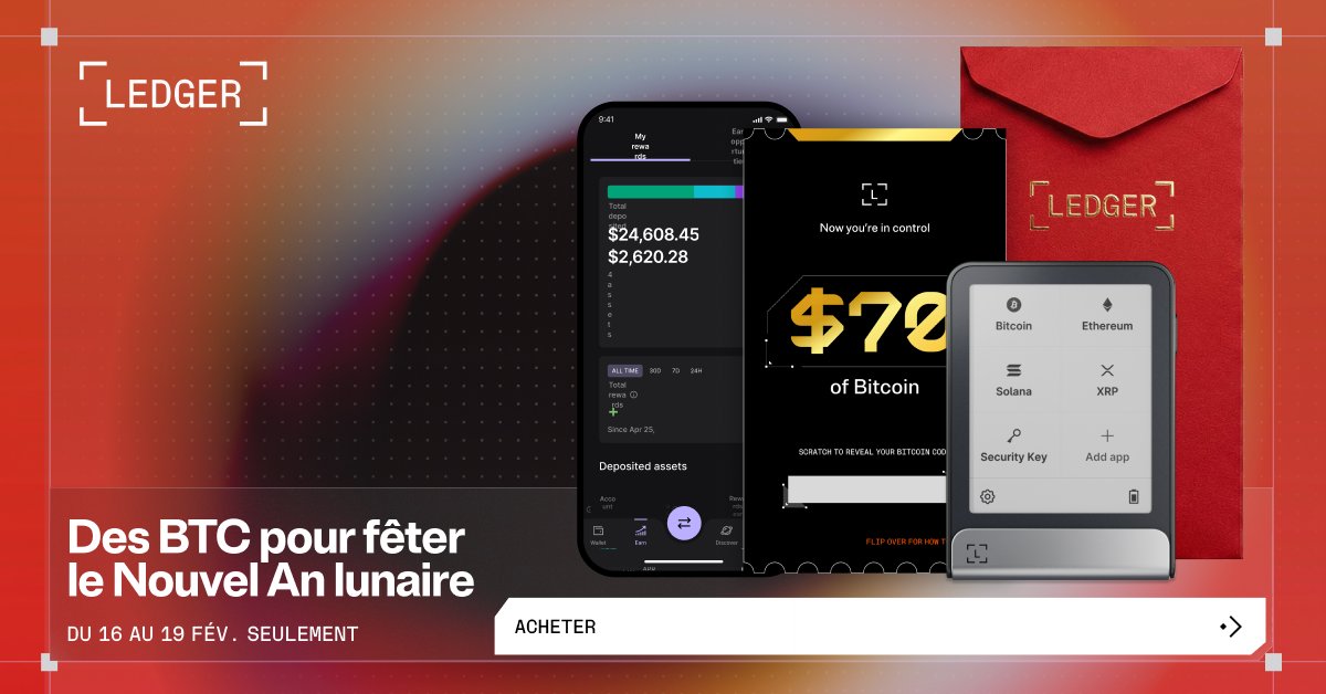 Jusqu'à 80 $ en Bitcoin offerts en achetant un wallet crypto Ledger image 0