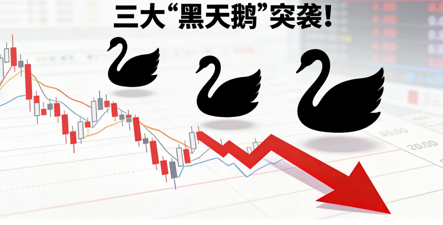 全线杀跌！三大“黑天鹅”突袭！
