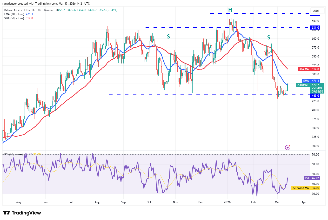 Price predictions 3/13: BTC, ETH, BNB, XRP, SOL, DOGE, HYPE, ADA, BCH, XMR image 9