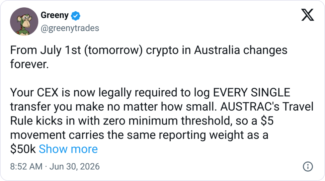 Australia’s crypto travel rule is coming into effect: Here’s what's changing