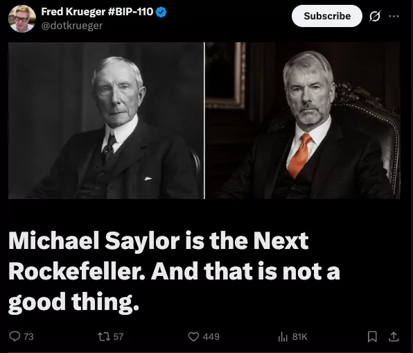 « Michael Saylor est le prochain Rockefeller », affirme un analyste pro-Bitcoin