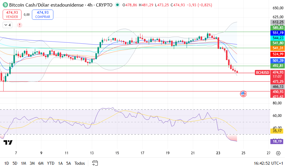 Análisis: Bitcoin Cash se desploma 11%, ¿qué está provocando la caída de BCH?