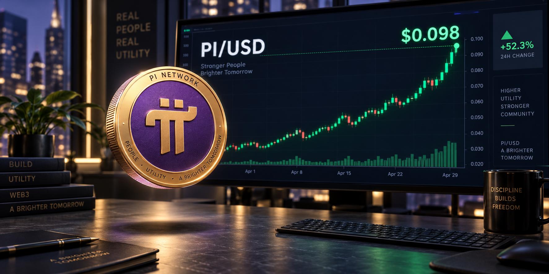 Pi recovers above $0.098 as developer push supports utility image 0