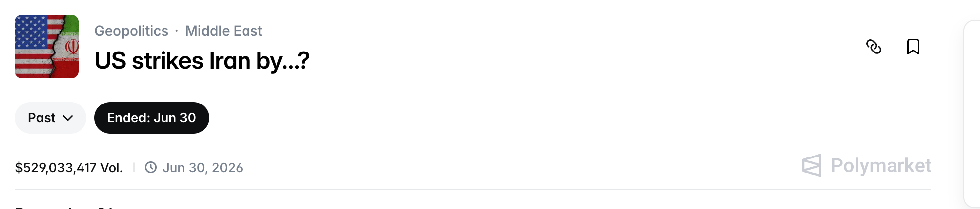 Polymarket attracts record trading 'world' volumes as U.S.-Iran bets top $529 million image 4