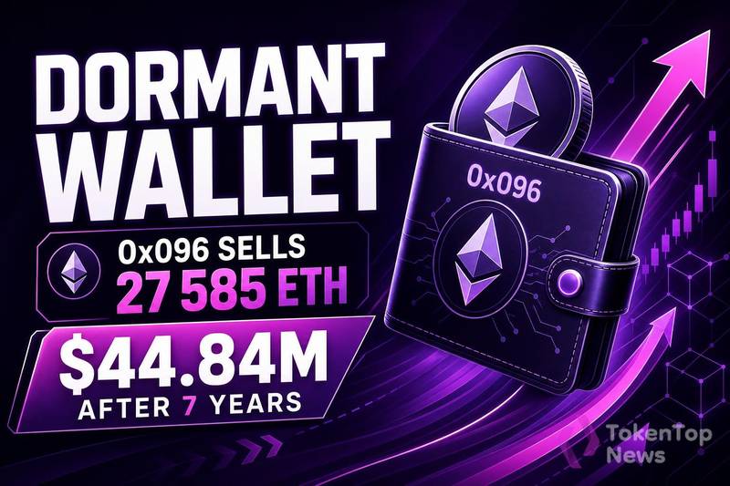 A cryptocurrency wallet labeled "0x096," dormant for seven years, sold 27,585 ETH for $44. 84 million in USDS, marking one of the larger single-wallet Ethereum liquidations tracked by on-chain monitors this year.