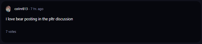 A comment on r/WallStreetBets subreddit.