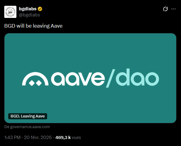 Aave Labs vs DAO : Le combat à 50 millions qui secoue la DeFi image 1