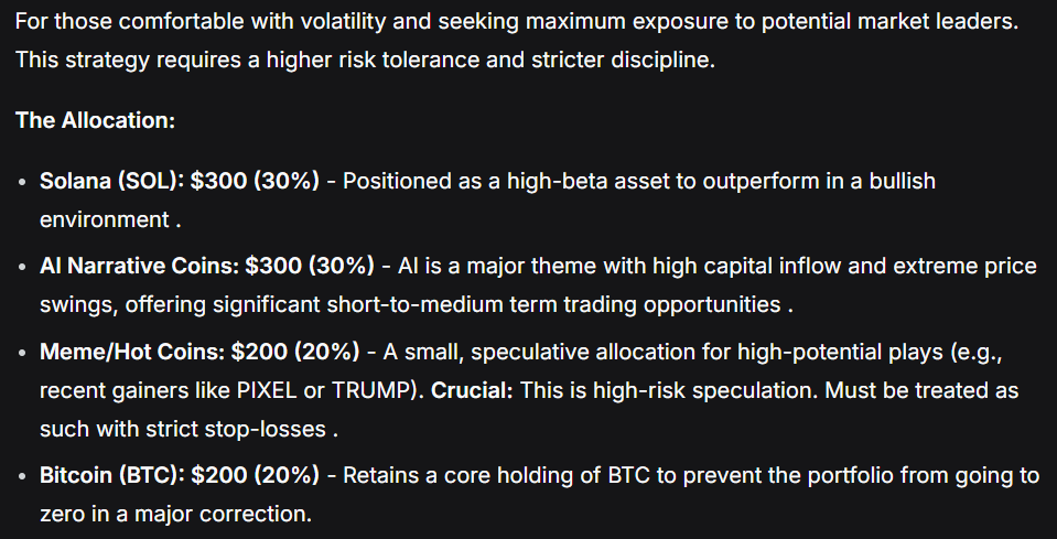 We asked DeepSeek to make a $1,000 crypto portfolio image 4