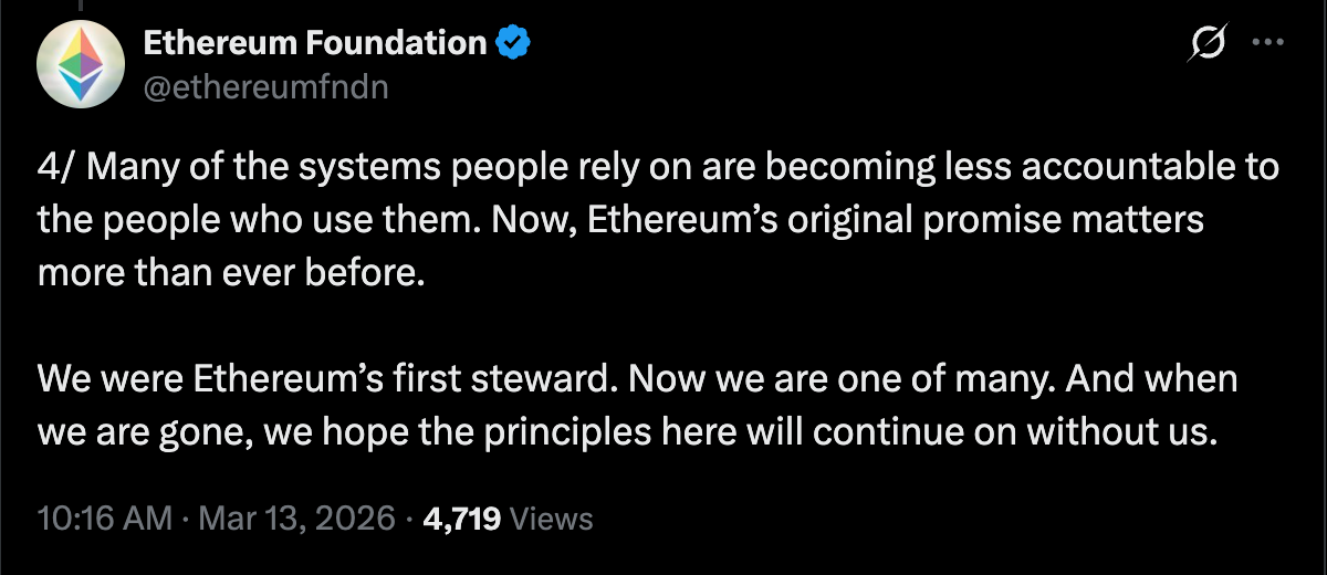 Ethereum Foundation leadership exodus continues with director’s departure