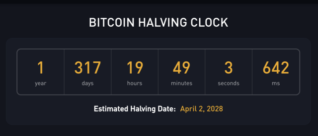 ビットコイン、次回半減期まで10万ブロックカウントダウン    image 1