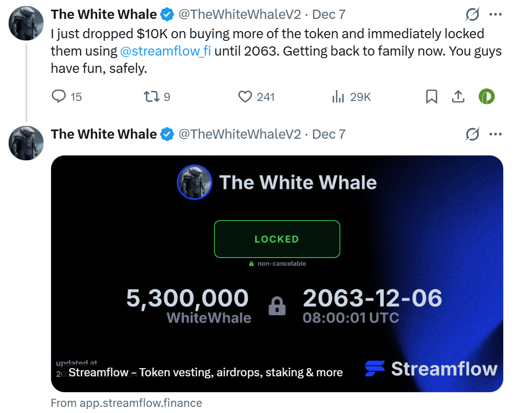 White Whale ：一个“必死” Meme 币，如何在 30 天完成 500 倍逆袭？ image 3