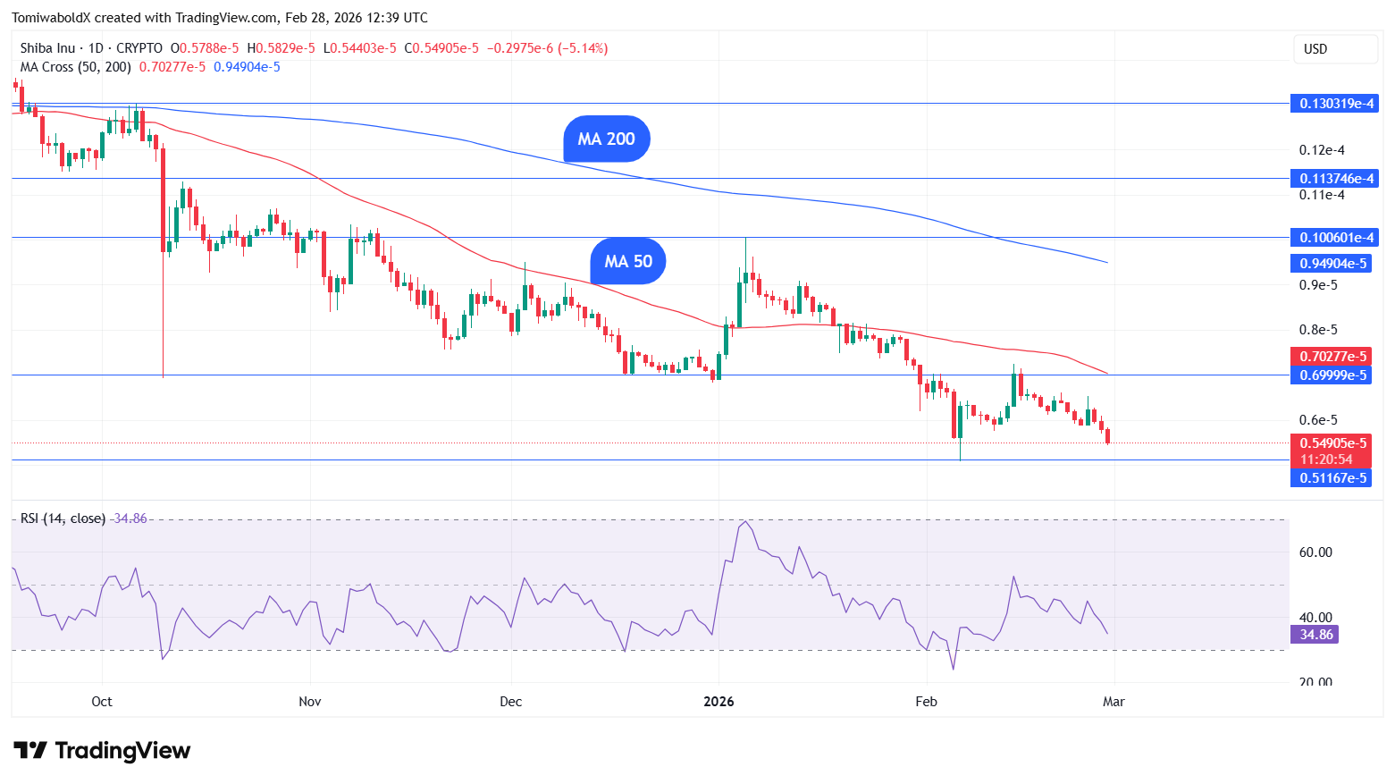 Shiba Inu Hits '555' Price Point as Crypto Markets See Heavy Sell-Off image 2