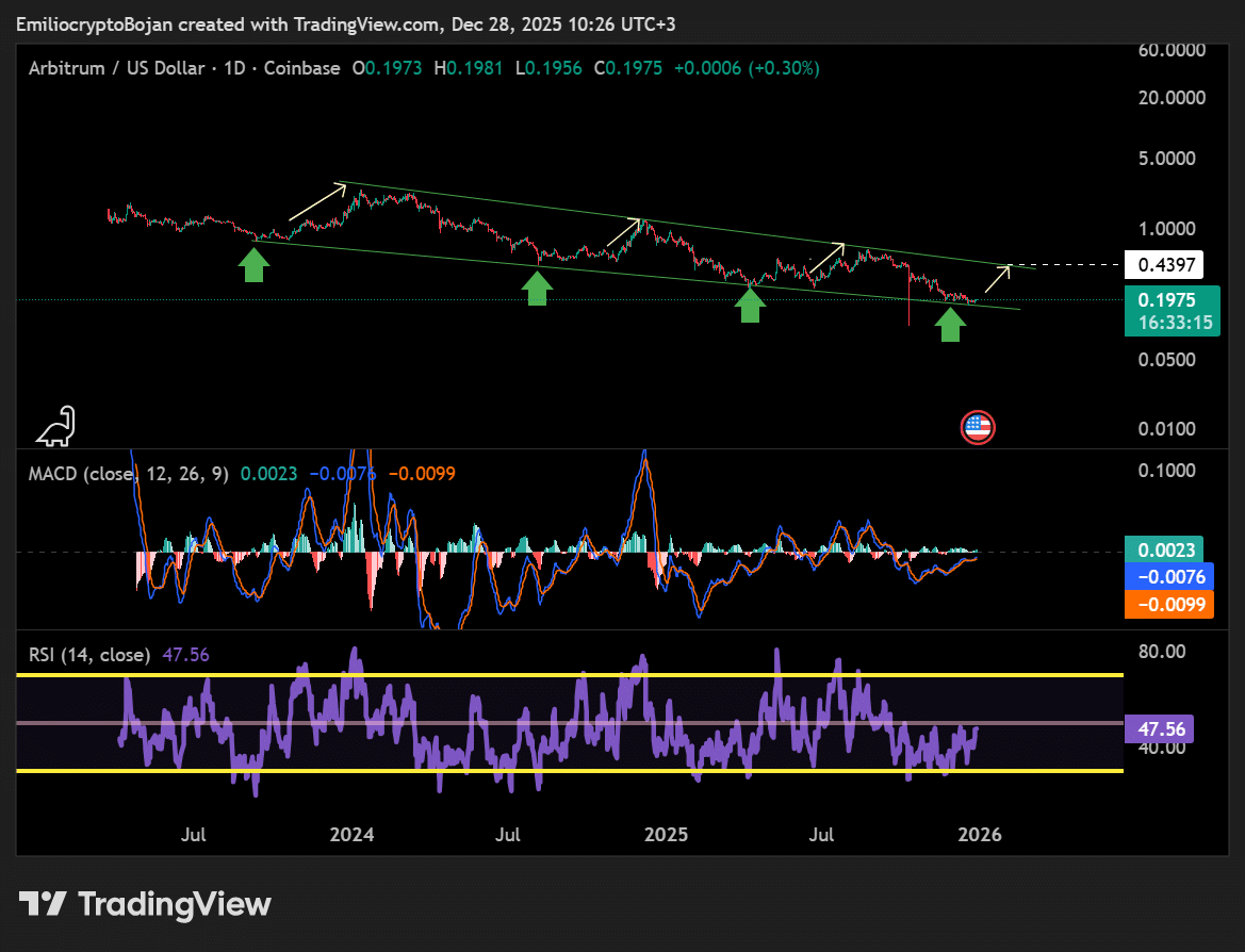 Arbitrum guida gli afflussi del 2025, ma ARB esita – Cosa succederà nel 2026? image 1