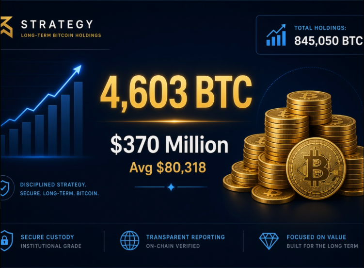 Gerade um über 24 % gestiegen, greift Strategy zu! Saylor sendet mit einem 370-Millionen-Dollar-Kauf von BTC ein starkes Signal image 1