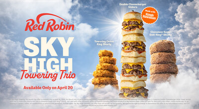 Double the Beef, Double the Cheese, Double the YUMMM: Red Robin Introduces New Towering Double Cheeseburger Sliders Made with King's Hawaiian Rolls for a Limited Time image 1